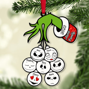 Personalized Monster Family Ornament, Christmas Acrylic Ornament -PW-01NATN260923 - Ornament - GoDuckee