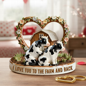 Cow Couple Farm Acrylic Plaque – Personalized Gifts For Couple 03ohqn311225 - Shaped Plaques - GoDuckee