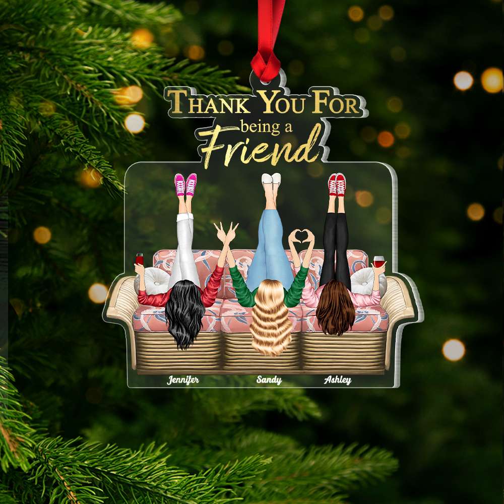 Personalized Acrylic Ornament, Friendship Ornament, Christmas Gift 03NAHN211123HH - Ornament - GoDuckee