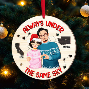 Personalized Gifts For Couple Christmas Ornament 02NAMH011024PA - Ornament - GoDuckee