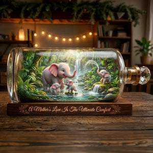 Elephant Family Love Acrylic Plaque - Personalized Mother's Day Gifts 03toqn180426 - Shaped Plaques - GoDuckee