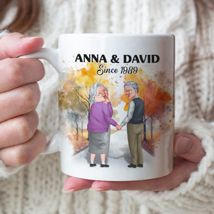 I Want To Hold Your Hand At 80 Personalized Coffee Mug, Couple Gift - Coffee Mug - GoDuckee