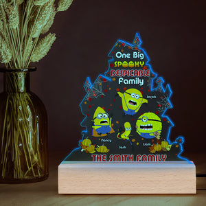 Personalized Gifts For Family LED Light, Spooky Family 01kapu150724 - Led Night Light - GoDuckee