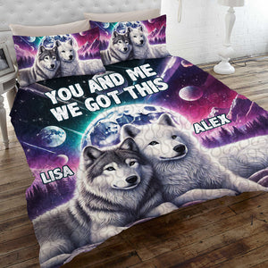 Personalized Gift For Wolf Couples Quilt Bedding Set Special Line 05OHMH181224 - Blanket - GoDuckee