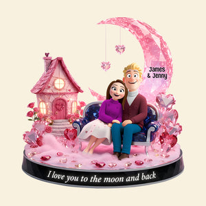 Romantic Couple Acrylic Light Box - Personalized Gifts For Couple 02totn031225 - Light Box - GoDuckee