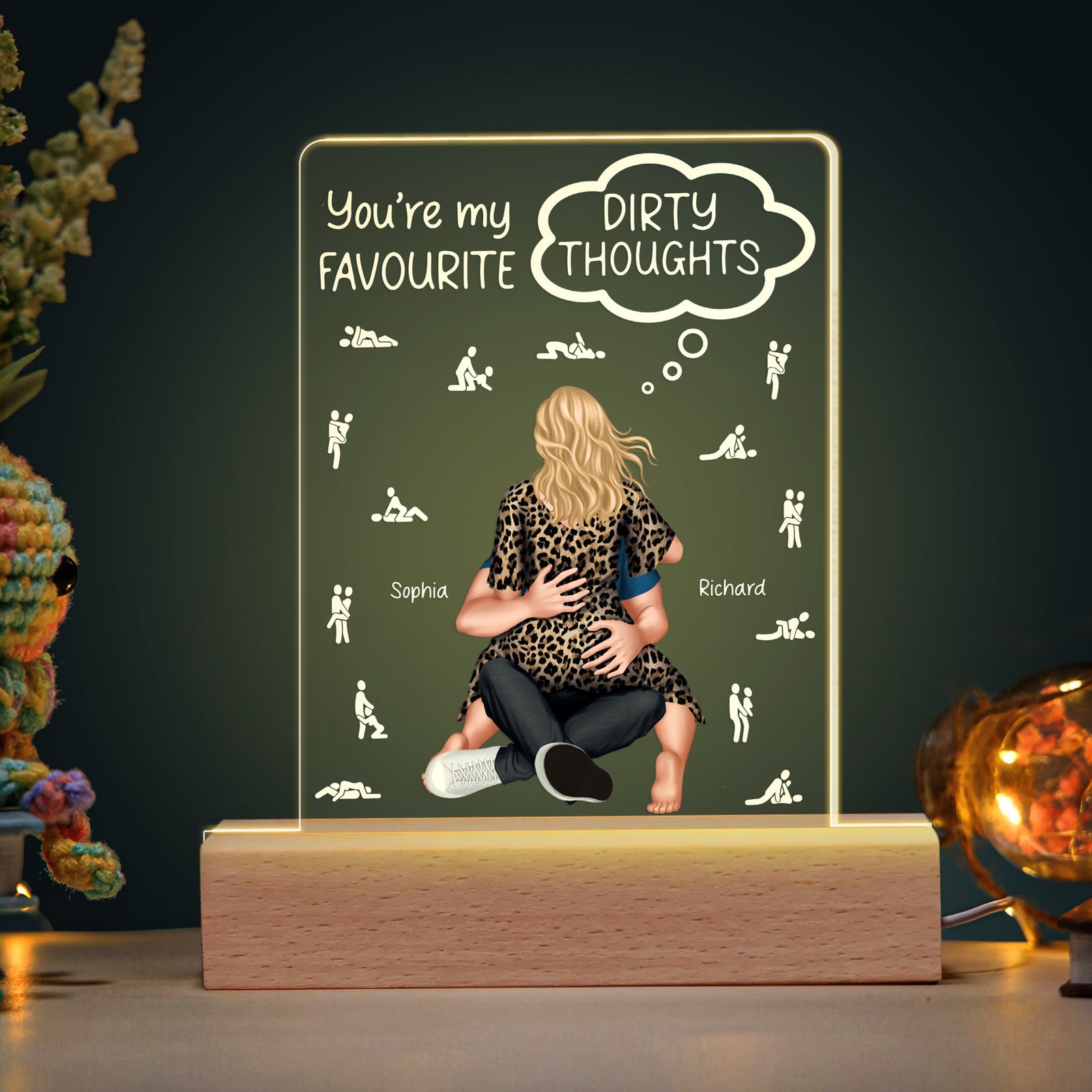 Personalized Gifts For Couple 3D Led Light You're My Favourite - Led Night Light - GoDuckee