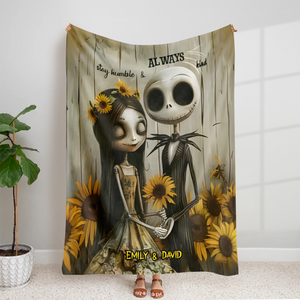 Personalized Halloween Gifts For Couple Blanket 85acpu290824 - Blanket - GoDuckee