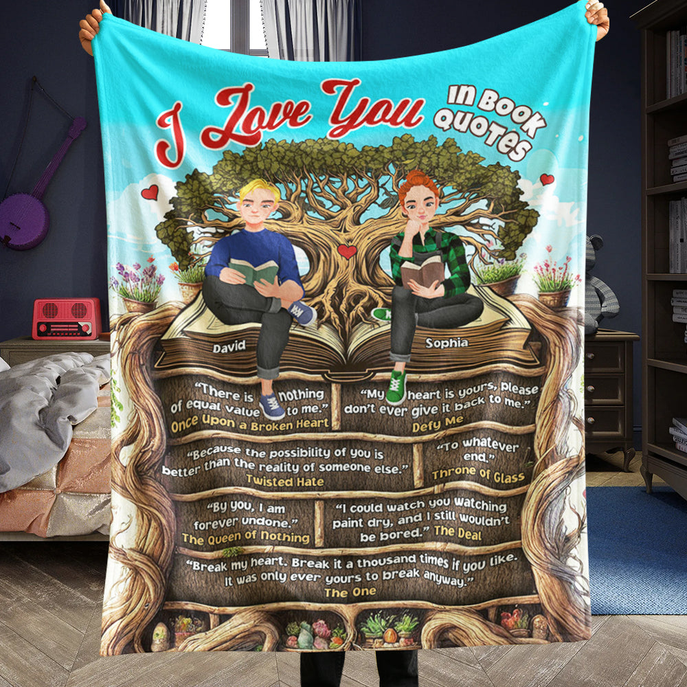 Personalized Gifts For Couple Book Lover Blanket 04TODT040125HG - Blanket - GoDuckee