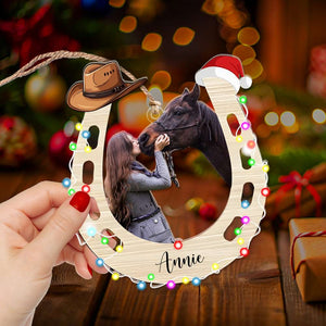 Personalized Custom Photo Gifts For Horse Lovers Acrylic Ornament 03OHLU211024 - Ornament - GoDuckee