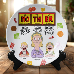 Personalized Gifts For Mom Round Plate 05TOQN210325HG - Ceramic Round Plate - GoDuckee