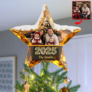 Funny Holiday Christmas Tree Topper - Custom Photo Gifts For Family 04pgqn191125 - Ornament - GoDuckee