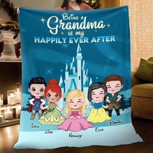 Being A [CUSTOM TITLE] Is My Happily Ever After, Gift For Family, Personalized Blanket, Prince And Princess Kid Blanket, Christmas Gift 01QHHN041123HA - Blanket - GoDuckee