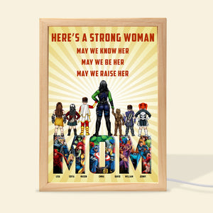 Personalized Gifts For Mom Light Frame Here's A Strong Woman 02OHMH220124PA - Canvas Print - GoDuckee