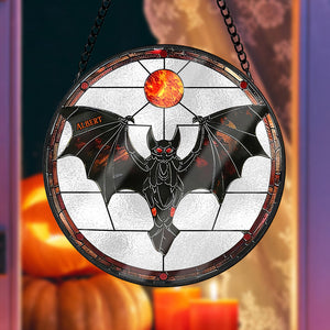 Personalized Halloween Gifts For Horror Fans Bat Stained Glass Ornament 26acqn240824 - Ornament - GoDuckee