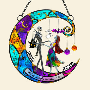 Moonlight Love Suncatcher Ornament Personalized Gifts For Couple 04OHDT050825 - Ornament - GoDuckee