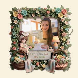 Sewing Girl Custom Photo Fridge Magnet - Personalized Gifts For Sewing Lovers 04pata261125 - Fridge Magnet - GoDuckee