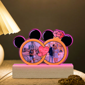 I Am Always With You, Custom Couple Photo 3D Led Light, Gift For Couple, Valentine's Gifts, Anniversary Celebrate - Led Night Light - GoDuckee
