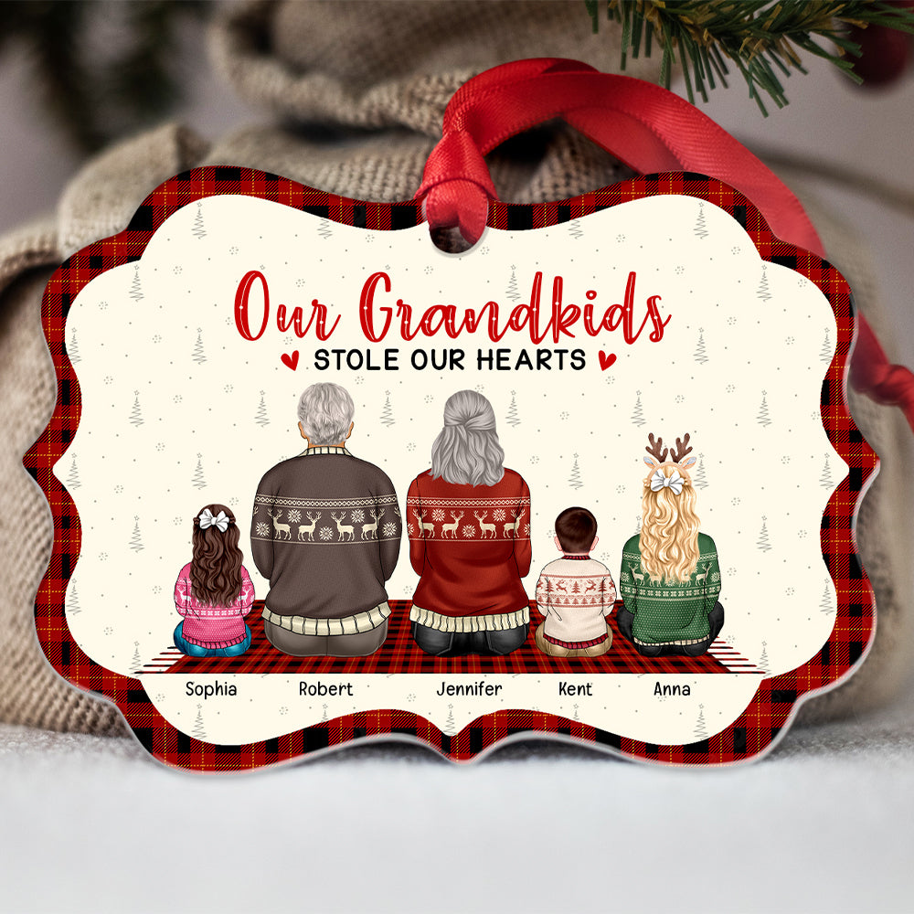Our Grandkids Stole Our Hearts-Personalized Medallion Acrylic Ornament- PW 05htqn220923tm - Ornament - GoDuckee