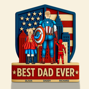 Best Dad Ever Acrylic Plaque Personalized Gifts For Dad 02NADT140525PA - Shaped Plaques - GoDuckee