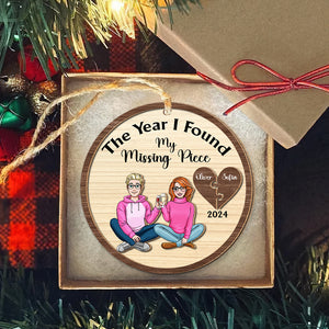 Personalized Gifts For Couple Wood Ornament Christmas 01XQMH141024HH - Ornament - GoDuckee