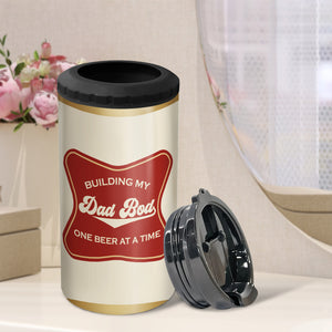 Building My Dad Bod Personalized 4 In 1 Can Cooler Tumbler Gift For Dad 03DNPO130623TM-03 - Can Cooler - GoDuckee