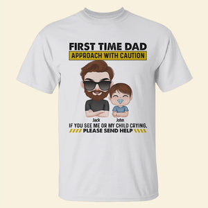 First Time Dad- Gift For Dad-Personalized Shirt-Dad Shirt - Shirts - GoDuckee