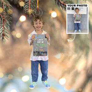 Custom Photo Gifts For Family, Upload Kid's School Milestones Photo Christmas Ornament 45pgvp140924 - Ornament - GoDuckee