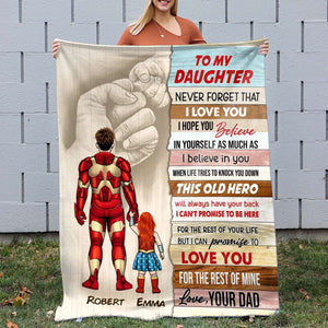 Dad And Kid Personalized Blanket, Love You For The Rest Of Mine 06ACHN030423TM - Blanket - GoDuckee