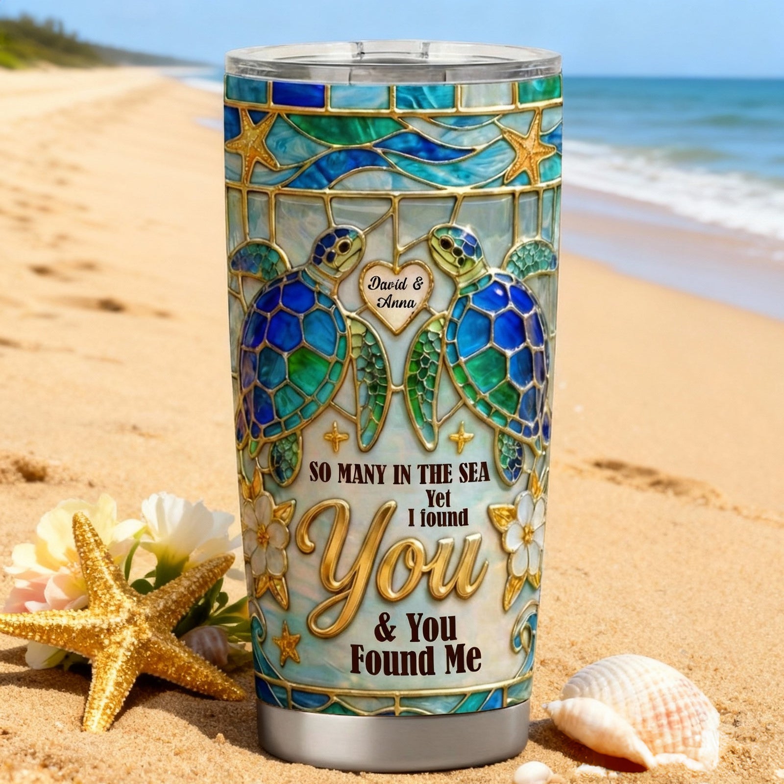Ocean Love Tumbler - Personalized Gifts For Couple Tumbler 05TOTN150126 - Tumbler Cup - GoDuckee