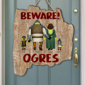Family Beware Personalized Wood Sign, Family Funny Welcome Wood Sign 01htqn260623hh - Wood Sign - GoDuckee