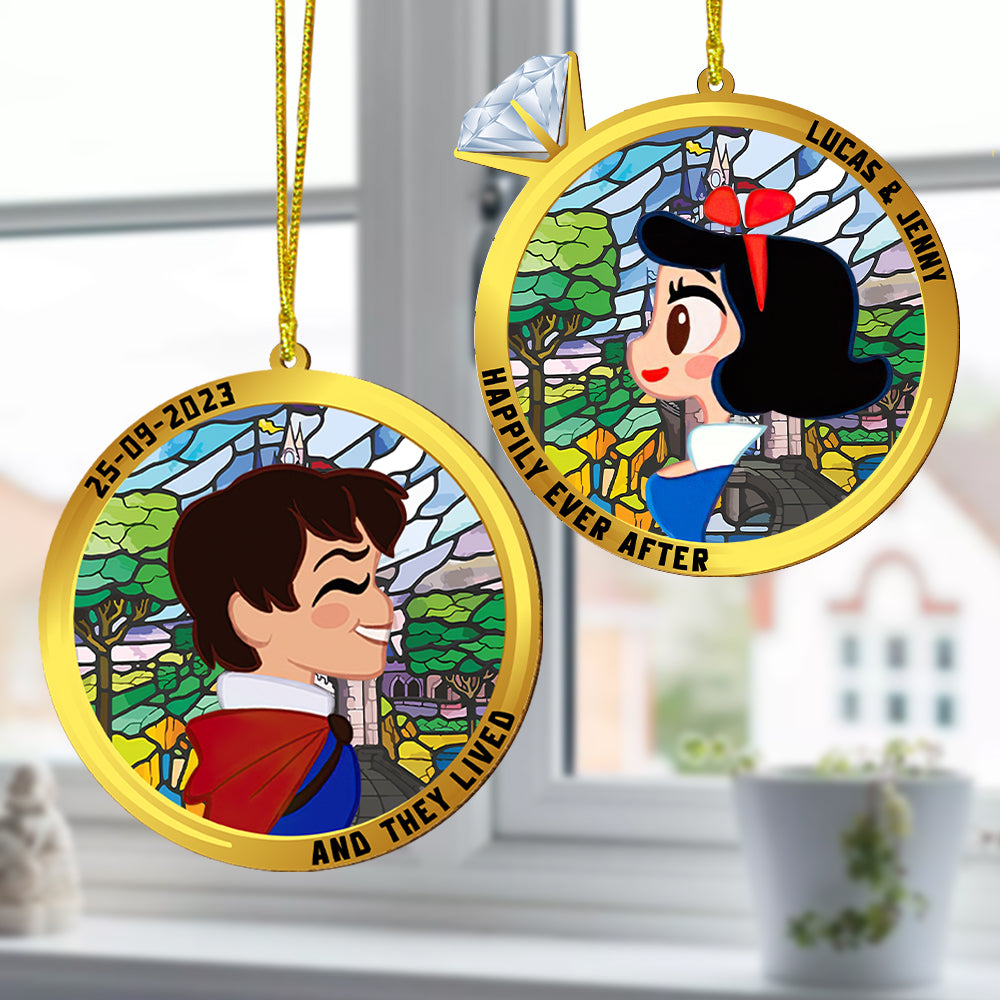 Personalized Gifts For Matching Couple Suncatcher Ornament 03natn250924 - Ornament - GoDuckee