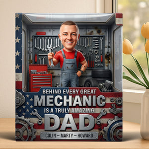 Amazing Mechanic Dad Acrylic Plaque - Custom Photo Gifts For Dads 04paqn260326 - Shaped Plaques - GoDuckee