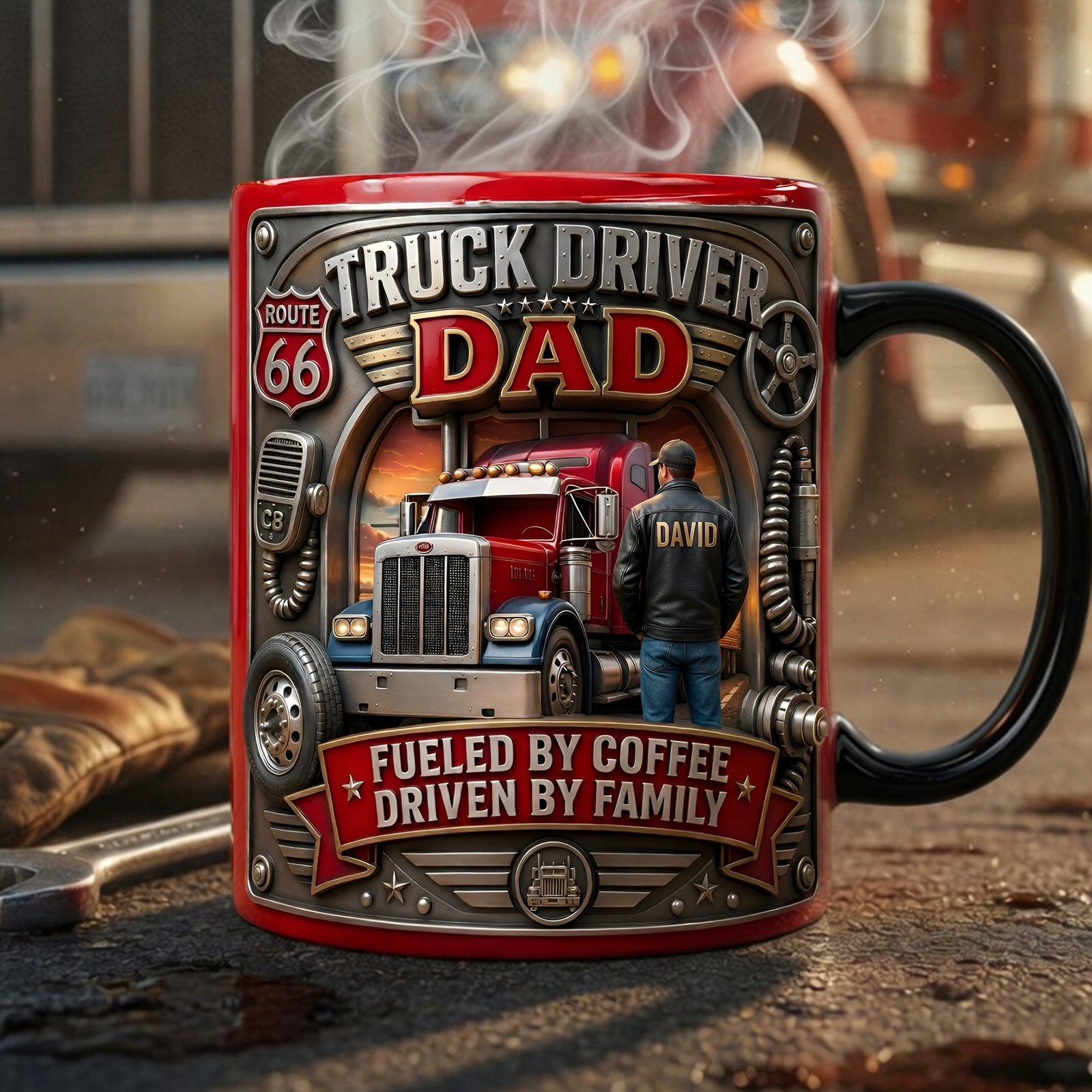 Truck Driver Dad Magic Mug - Personalized Father's Day Gifts 02TYLU060526 - Coffee Mug - GoDuckee