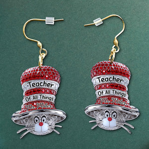 Teacher Of All Things Acrylic Earrings - Personalized Gifts For Teacher 02tgqn020725 - Earrings - GoDuckee