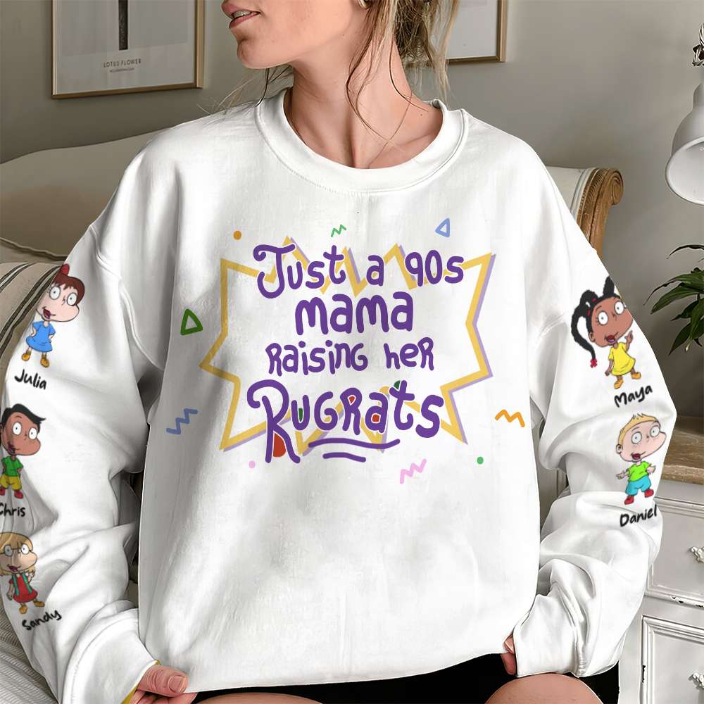 Just A 90s Mama, Gift For Mom, Personalized Shirt, TV Series Kids Shirt 03NAHN181223TM - AOP Products - GoDuckee