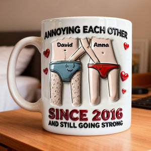 Annoying Each Other Couple - Personalized Anniversary Gift For Couples 02NALU120126 - Coffee Mug - GoDuckee