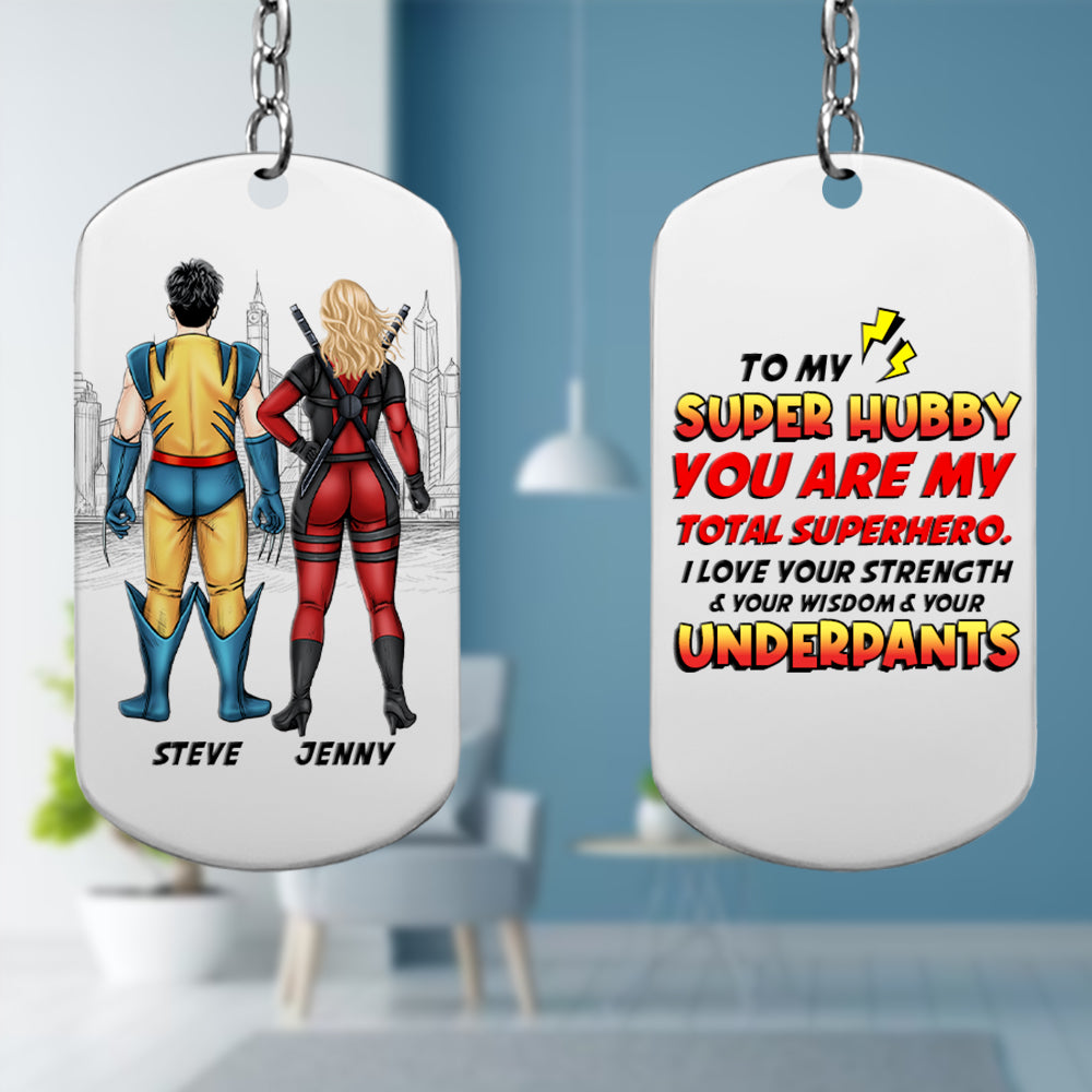 Romantic Couple, I Love Your Strength, Personalized Stainless Steel Keychain, Gifts For Couple, 03htpo220723tm - Keychains - GoDuckee