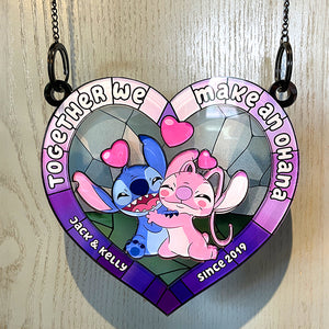 Personalized Gifts For Couple Suncatcher Window Hanging Ornament 02qhqn290524 - Ornament - GoDuckee