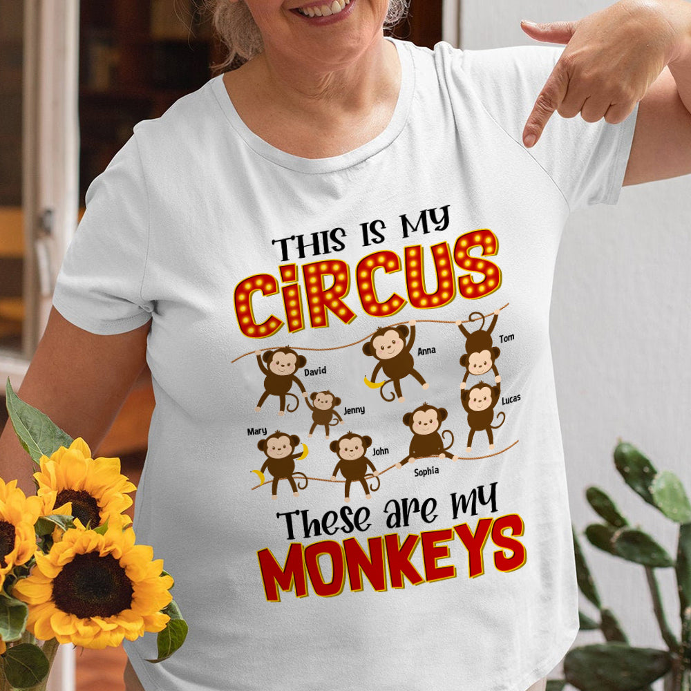 This Is My Circus Personalized Monkey Kids Shirt Gift For Grandparents - Shirts - GoDuckee