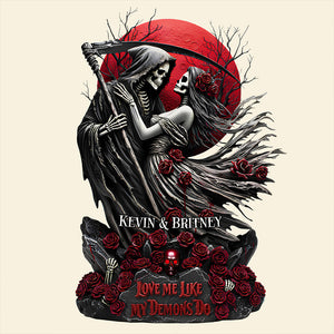 Skeleton Couple Acrylic Light Box - Personalized Gifts For Couples 05hudt091225 - Light Box - GoDuckee