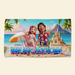 Beacation Beach Towel Personalized Gifts for Couple 03QHDT120725HG - Beach Towel - GoDuckee