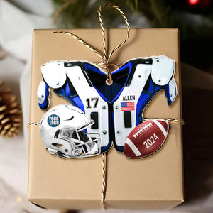 Personalized Gifts For Football Lover Christmas Ornament 02HUDT261024 - Ornament - GoDuckee