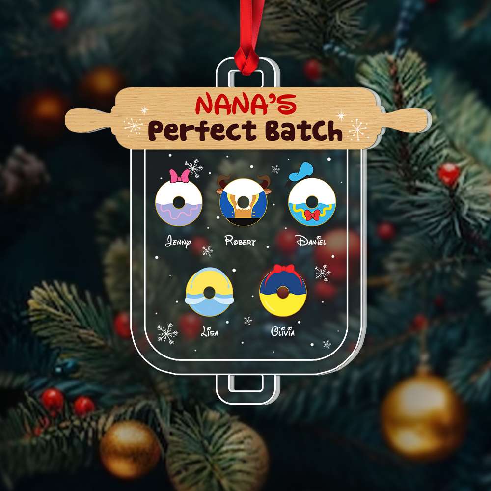 [CUSTOM QUOTE] Perfect Batch, Gift For Family, Personalized Acrylic Ornament, Donut Kids Ornament, Christmas Gift 01OHHN061123 - Ornament - GoDuckee