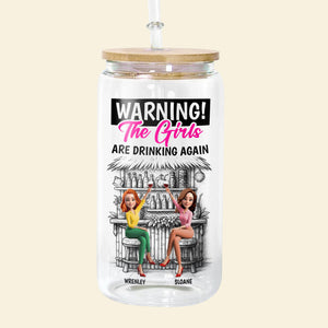Girls Drinking Glass Can Personalized Gifts For Besties 03NADT070725 - Glass Can - GoDuckee