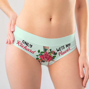 Personalized Gift For Couple Women's Briefs Wets My Flower - Boxers & Briefs - GoDuckee