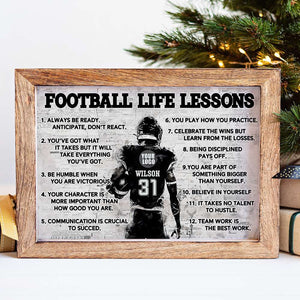 Personalized Gifts For Football Player Canvas Football Life Lessons 03ACDT191024 - Poster & Canvas - GoDuckee