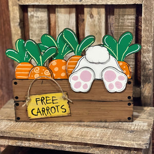 Personalized Gifts For Easter Wood Sign Funny Bunny Cheek In Free Carrots 05QHDT150224 - Wood Signs - GoDuckee
