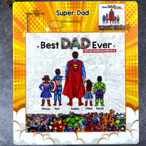 Best Dad Ever Sliding Puzzle 012achu150425pa - Personalized Gifts For Dad - Sliding Puzzle - GoDuckee