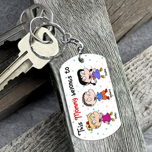 Personalized Gifts For Mom Stainless Steel Keychain This Mommy Belongs To PW-06kaqn150124 - Keychains - GoDuckee