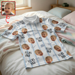 Custom Photo Adorable Baby Dad Polo Shirt, Personalized Gifts For Dad & Grandpa 04qhqn080526 - Polo Shirts - GoDuckee